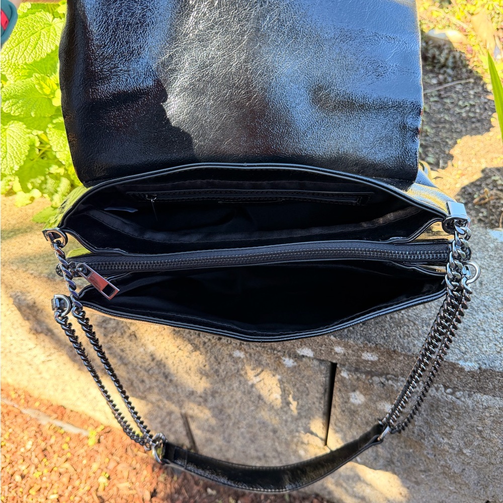 House of Harlow 1960 Black Quilted Shoulder Bag with Chain Strap - Picture 5 of 6